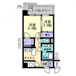 御幸橋駅 徒歩2分 6階の物件間取画像